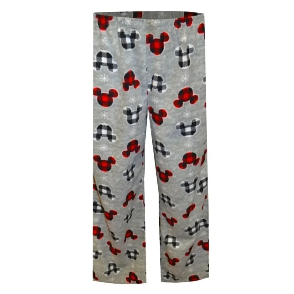 EC DISNEY BUFFALO PLAID MOUSE EARS W/SNOW PAJAMA BOTTOMS - Picture 2 of 4